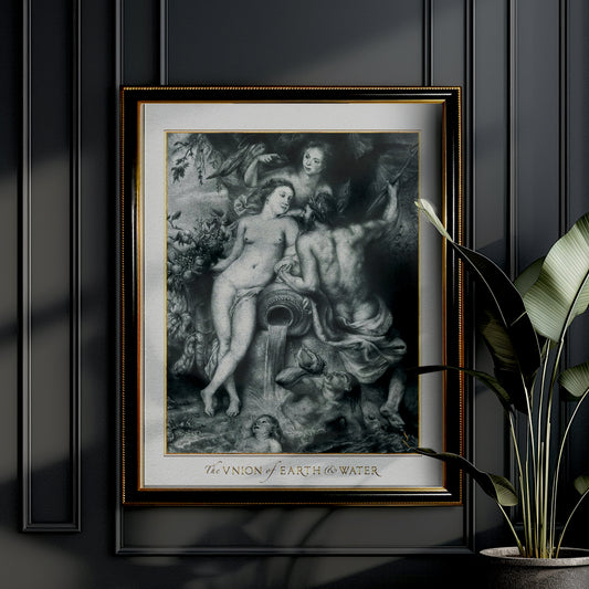 The union of earth & water print on a elegant indoor space